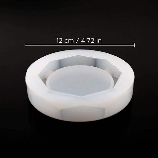2 Stykker Askebeger Resin Former, Silikon Resin Form med Firkant og Rombe & Rund Form for Resin Støping, DIY Håndverk