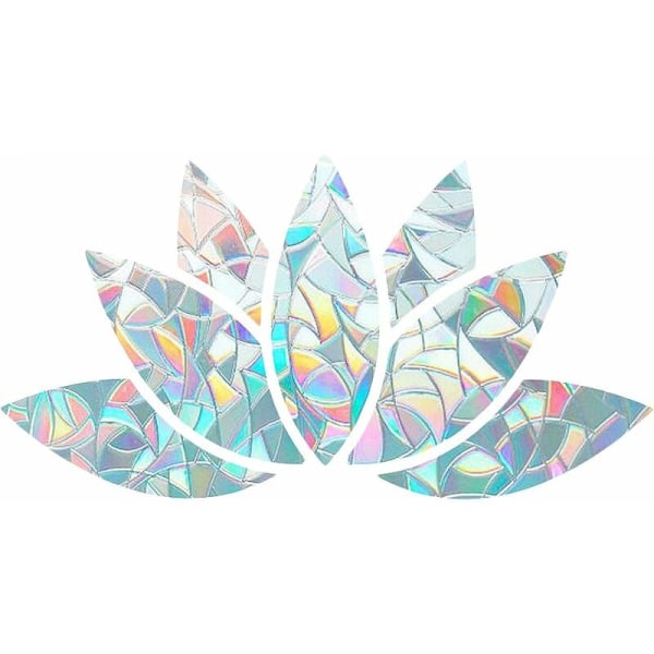 2-pakke diamant-lotusblomst-vindusklistremerker, fuglevarsling glassstikk