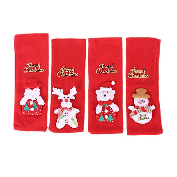 4pcs Christmas Wine Bottle Gift Bags Cute Merry Christmas Wine Bottle Covers with Ribbon for Holiday Party gift wine bag