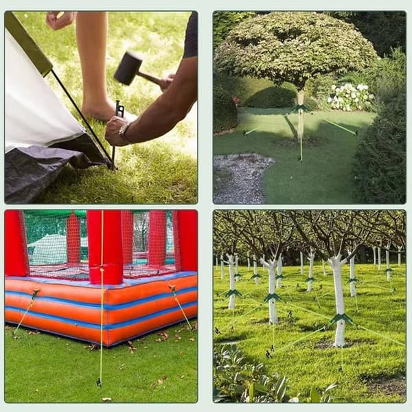 (6 st) Trädgårdsfästen för bindning, träd fixering stödrem för plantor plantering och orkan skydd träd rätning rem