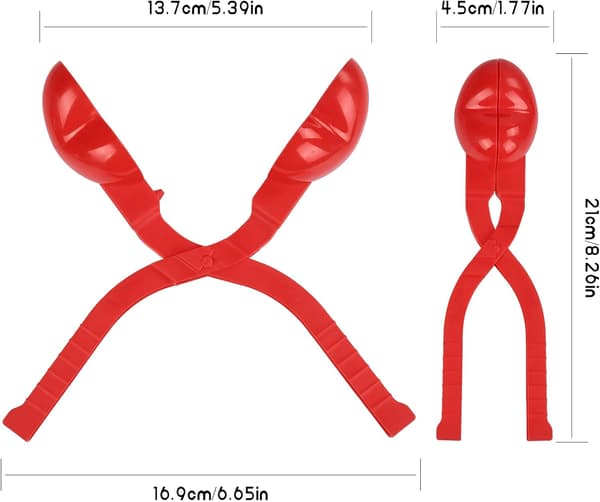 2 stk. Sneboldsformere, Hjerte Sneboldklips, Sneboldklips, Sneboldsformere