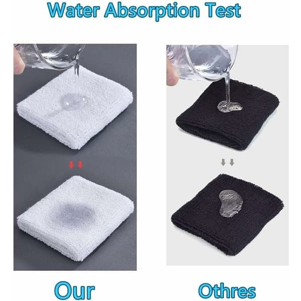 8*8cm Håndleddsbånd, Absorberende Bomulls Håndleddsbånd Svettebånd