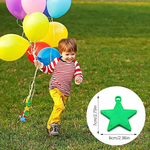 Ocean 24 Stykk Ballongvekter (Tilfeldig Farge), Stjerneformet Ballongvekter