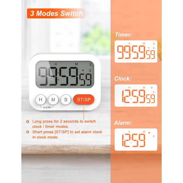 Köktimer, Köktimer, Digital Stoppur och Nedräkningstimer