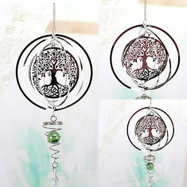 3D Metal Vindhængende Spinner, Solspiral Vindklokker, Vindskulptur