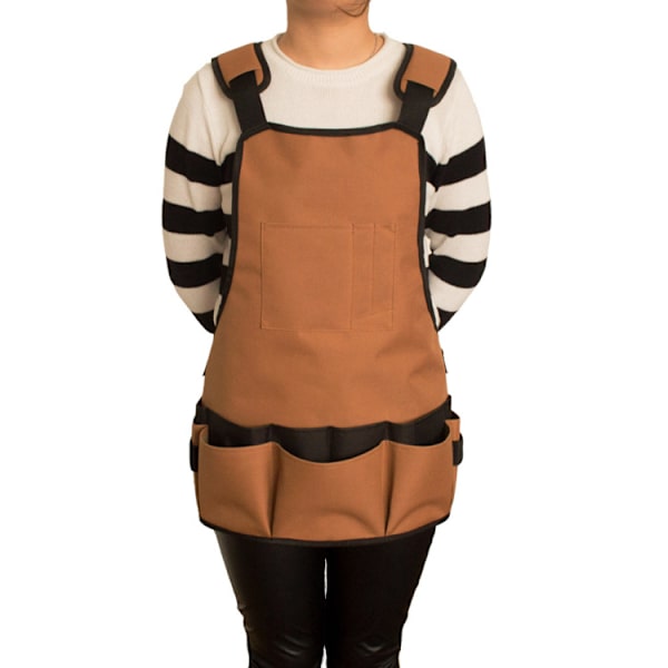 Utökad storlek: 58 x 60 cm (Kaffe) Utomhus BBQ-förkläde Vattentätt, S
