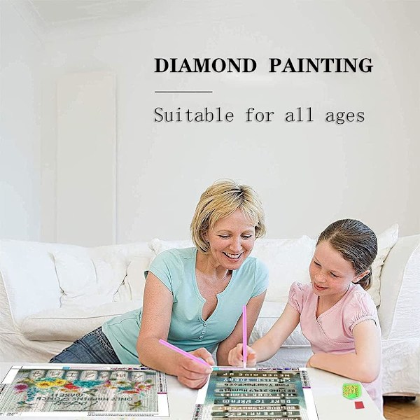 Diamantmålning Kit för Vuxna (Lila Katt) 30x40cm, 5D Diamant A