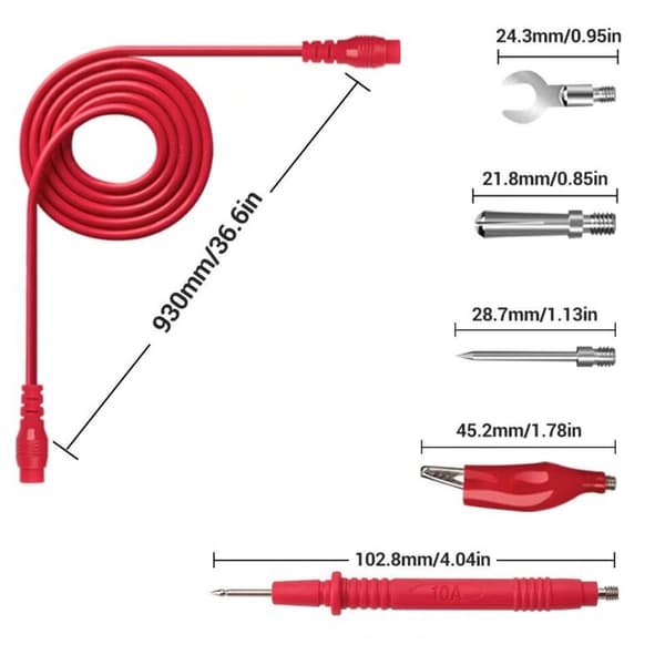 16 i 1 Multifunksjonelt Kombinasjonssett for Multimeter Testledninger