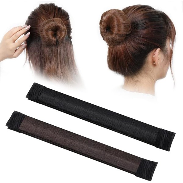 2 stk. Donut Bun Maker, Twist Bun, til Pandebånd Magic Chignon Hår