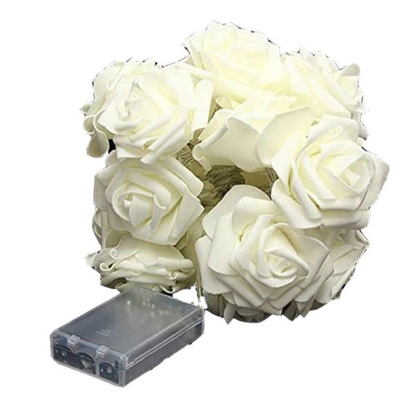 4,5 m 30 valkoista kukkaa Lämmin valkoinen LED-keijuvalot sisätiloihin