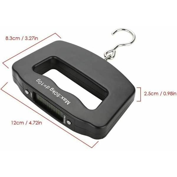 Digital Bagagevåg 50kg/10g Resevåg Bärbar Bagagevåg