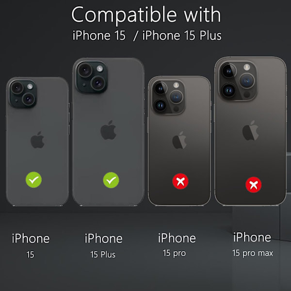 2 kpl iPhone 15 Timantti Linssikalvoa - Kulta, Yhteensopiva iPhone 15/iPh