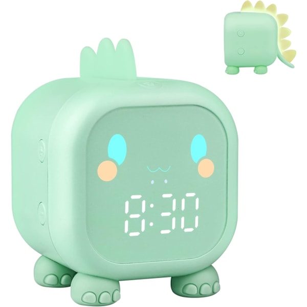 Barnens väckarklocka Luminous LED Digital Lampa Väckarklocka Nattlampa Flickor Pojkar Dag Natt Barn Justerbar Volym Snooze Väckarklocka USB Laddning