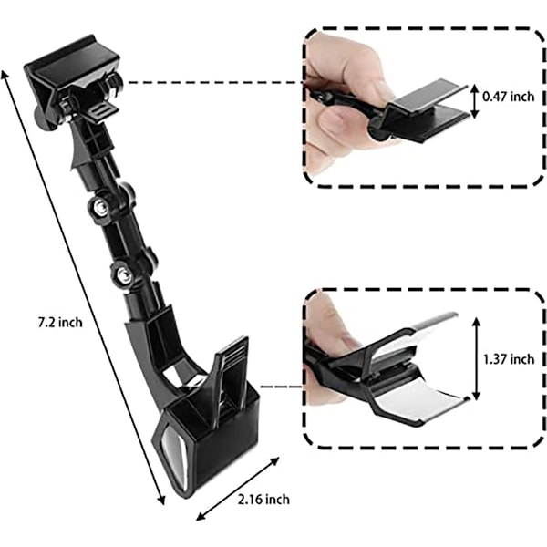 3 stk. Skilteclips Clip Holder Skilteholder Clip Papirholder til Bordplade Clip On Skilt til Papirholder Computerskærm Praktisk Kunstnerartikler Holder(Bl