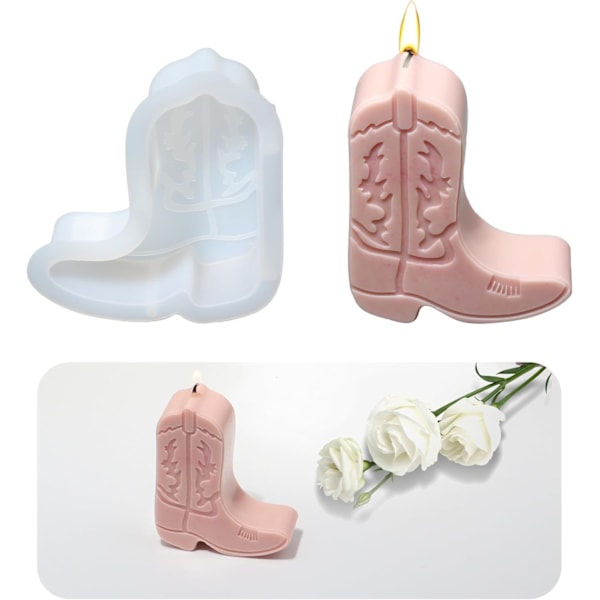 Kreativ Sko Lys Silikoneform - Håndlavet Julelys Fremstilling, Perfekt Valg til DIY Lysentusiaster