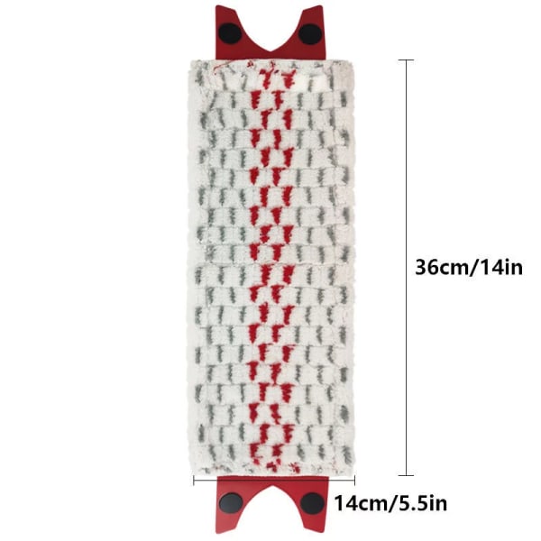 2 stk Vileda /O-Cedar Adapter Flat Mop Erstatningsklut Mophode