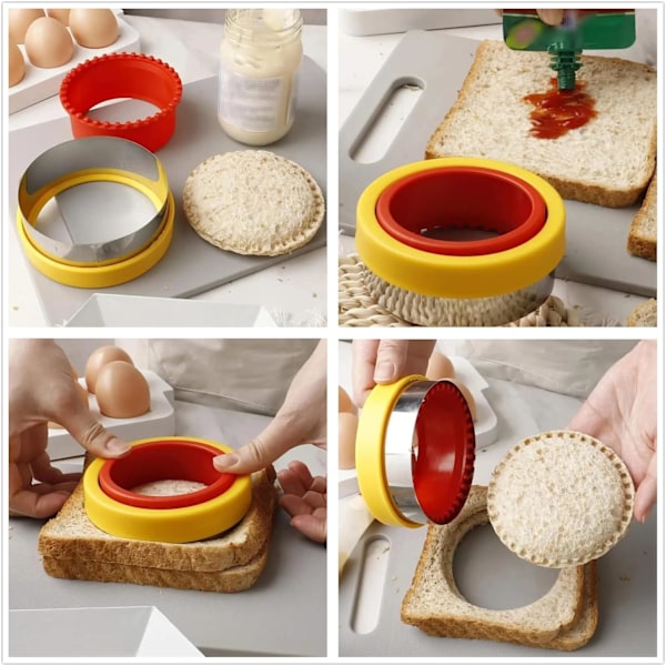 Stjerneformet Sandwichkutter og Forsegler Grønnsakskuttere for Barn Sandwichmaker Matboks Bento Boks DIY Lunsj