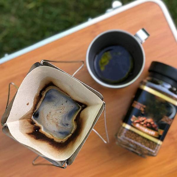 Bærbar permanent campingfilter i rustfritt stål