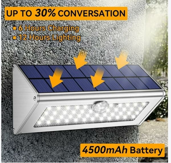 Udendørs Solcellelys IP65 Vandafvisende Trådløst Solcelle Spotlight 4500