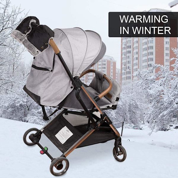 Vogn Hansker - Svarte Frostsikre Bomulls Baby Vogn Hansker, W