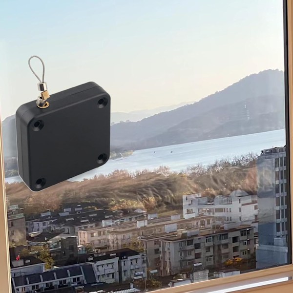 Skydedørslukker, Automatisk Udtrækkelig Dørlukker Uden Hulning, 1,2 m Ståltov, Nem Installation, Perfekt til Badeværelse, Soveværelse og Arbejdsværelse