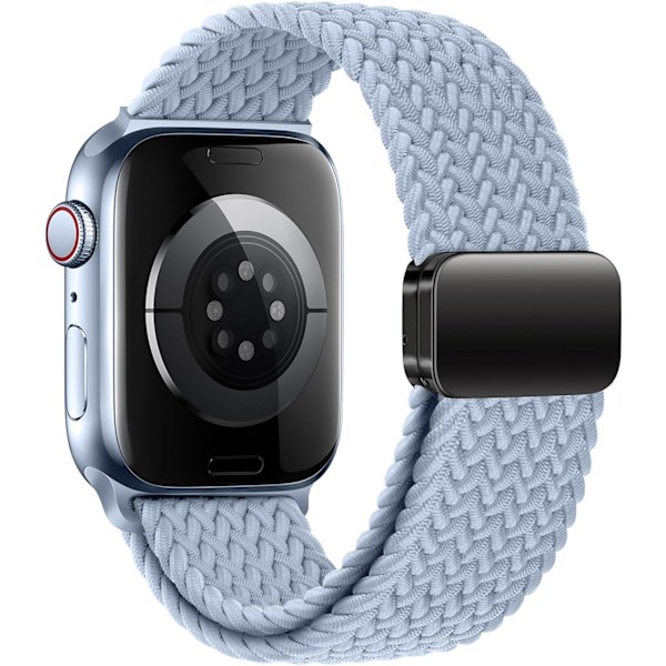 Kompatibel med Apple Watch-rem 38mm 40mm 41mm for kvinner og menn, justerbart magnetisk elastisk nylon flettet armbånd for i