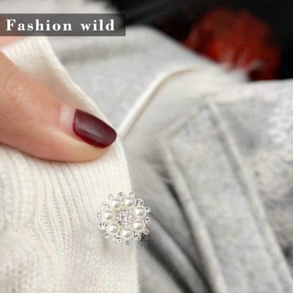 10 stycken strass-pärl smycken (3,3 * 3,3 cm), hantverkspärlflo