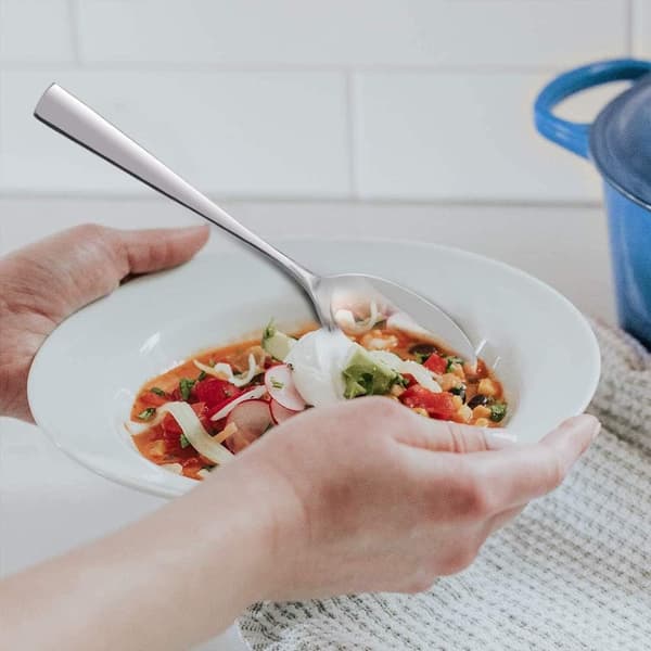 Suppe Skeer Sæt af 6, 7,9 '' Robust Rustfrit Stål Spiseskeer