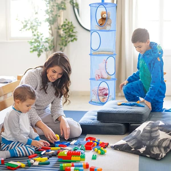 Tier Net Teddy Bear Angage, (Blå, Grå, Gul) 3 stk. Foldbar Opbevaring
