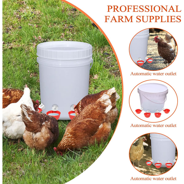 5-delers automatiske vannersett DIY Chicken Waterer Chicken Watere