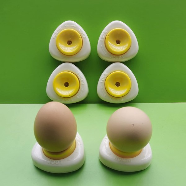 4 STK (Gul Hvit) Egg Visp Kjøkken Gadget Egg Tool Cookie Ope