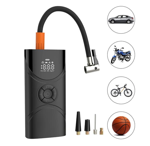 Bärbar Luftkompressor för Däckpump, 150PSI Luftpump med D