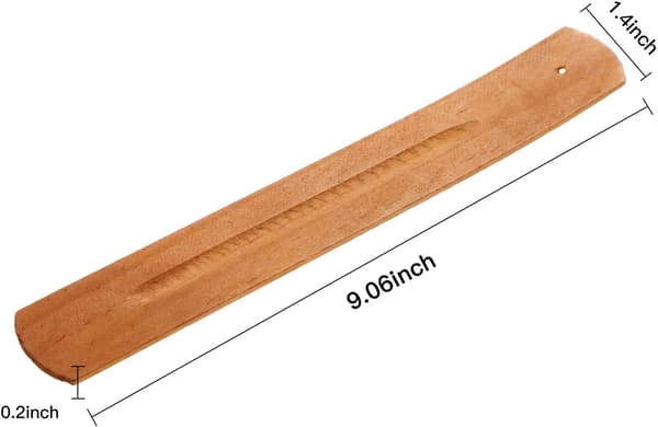 5 Stykker Røgelsespindeholder Røgelsesbrænder Askeopsamler, 23 cm Lang (Gulbrun)