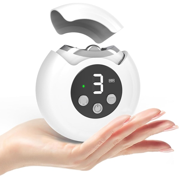3 i 1 Elektrisk Negleklipper, Elektrisk Negletrimmer 3 Hastigheter Automatisk Negleklipper med LED-lys Elektrisk Tåneglklipper for Eldre Fingernail Cli