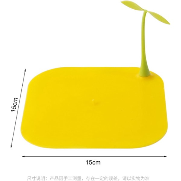 5,9x5,9 Tommer Sød Bønnespire Design Lugtsikker Anti-Skrid Sikilikon Aftapningsdæksel, Aftapningsprop til Køkken, Badeværelse og Andre