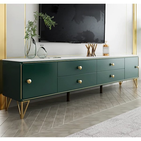 (Guld) Pack med 4 Triangulära Metallbordben 15cm Modern Stil