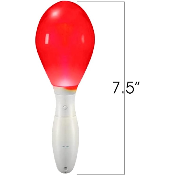 Pakke med 3, Lysende Farveskiftende Maracas, Blinkende LED Musik Hånd Shakers, Sjove Lydgivere og Musikinstrumenter, Fødselsdagsfest Favoriserer, God