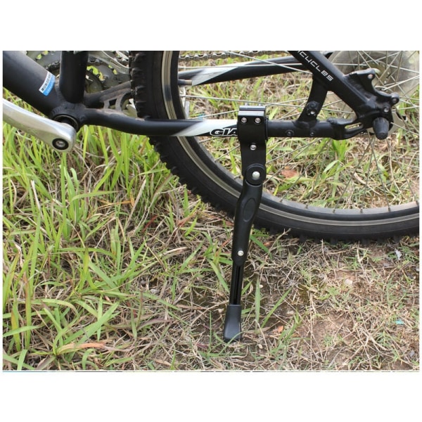 (Svart) Cykelställ i aluminium för 24" cyklar med insexnyckel och ringklocka, en