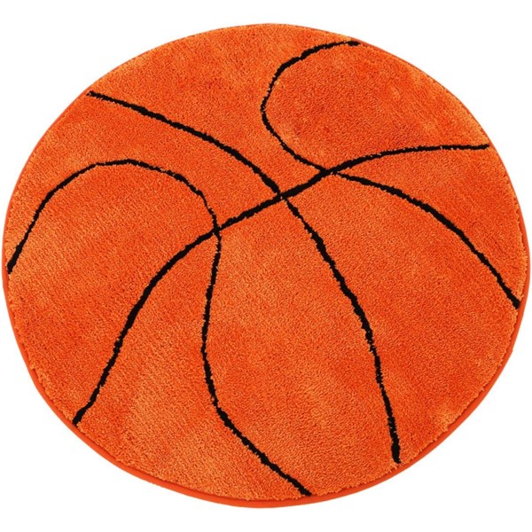 Basketball teppe for sportsfans - Rundt sports teppe med sklisikker overflate