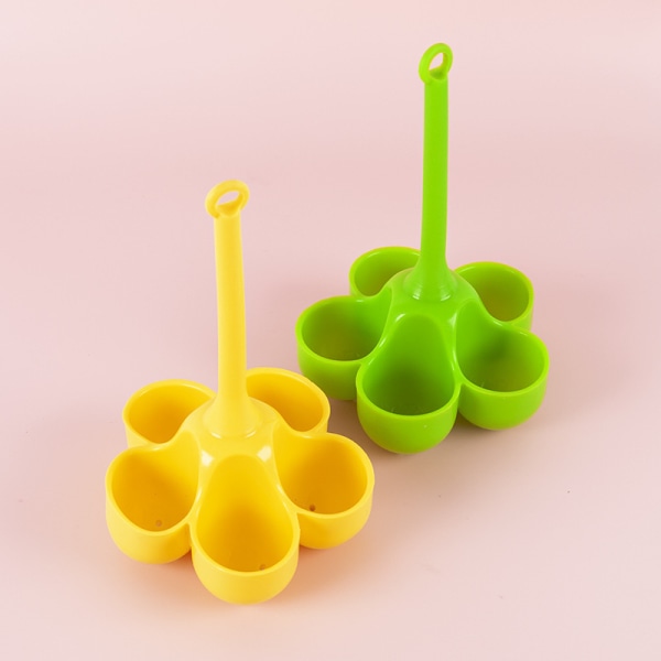 (Gul) 1-pack Äggställ Kokt Ägg Kokare Silikon
