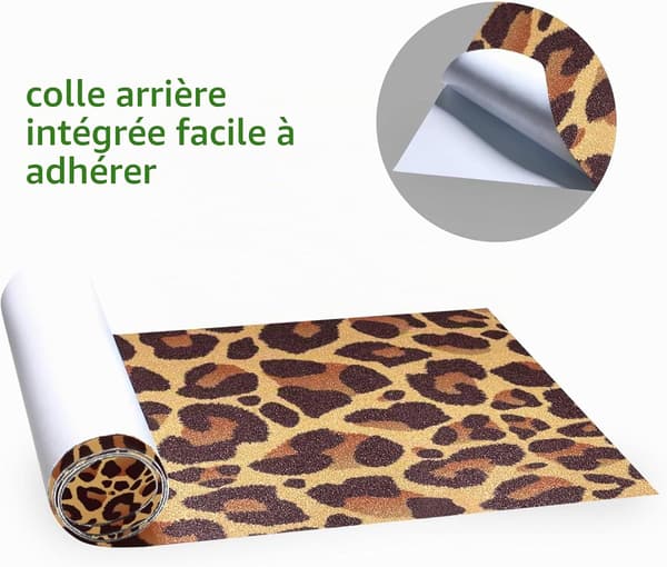 Skridsikker skateboardtape, leopardprint, longboard griptape, slibepapir til rulleskøjter - 80x22cm