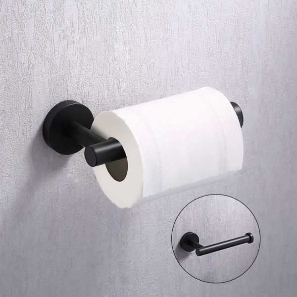 Mattamusta WC-paperiteline kylpyhuoneeseen, 2 kpl, SUS304 S