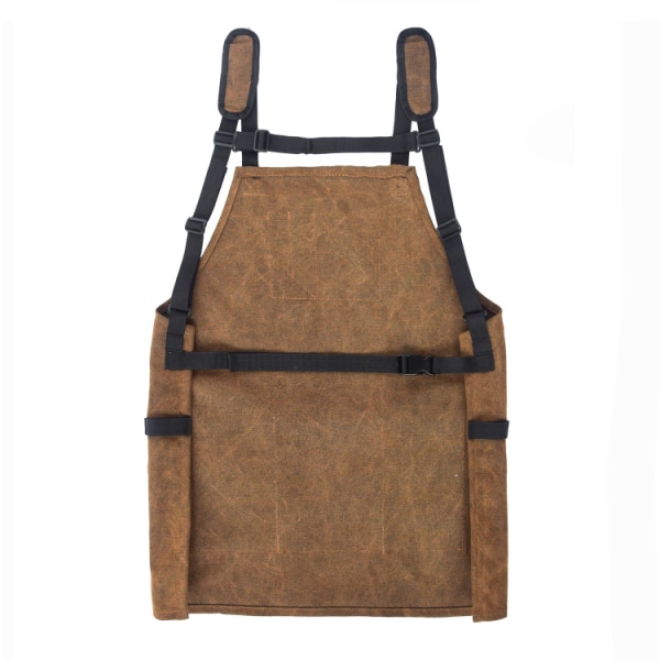 Utökad storlek: 65 × 66 cm (khaki) Multi-fick canvasförkläde för m
