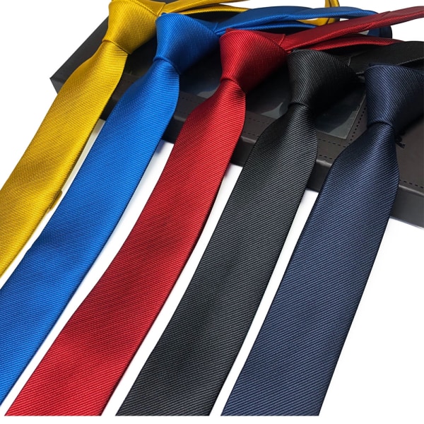 Herrar Slips 5CM Grön Smal Smalt Flera Färger Fint Vävd Twill