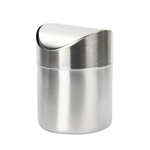 Ocean Silver, rostfritt stål mini papperskorg med bekväm Swi