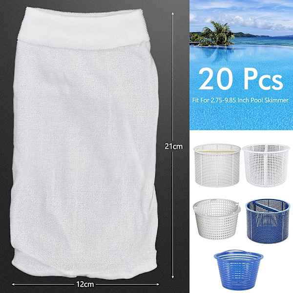 20 stk. Pool Skimmer Sokker Pool Skimmer Sokker Pool Filter Sok til