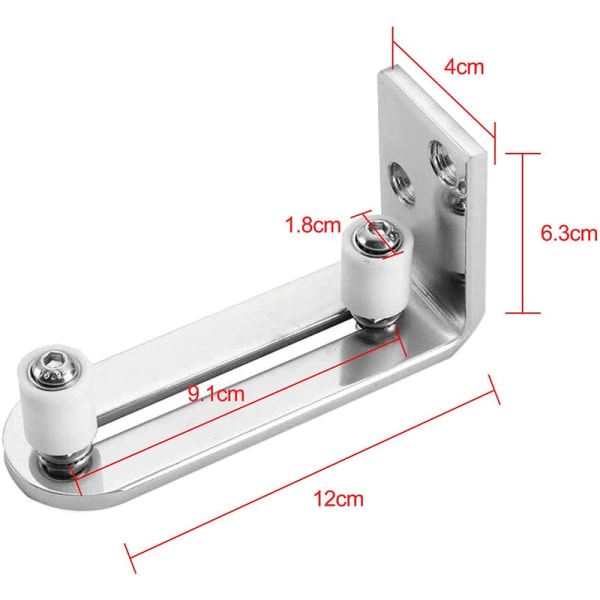 Justerbar skydedørsguide Metal vægmonteret dørguide Barn Do