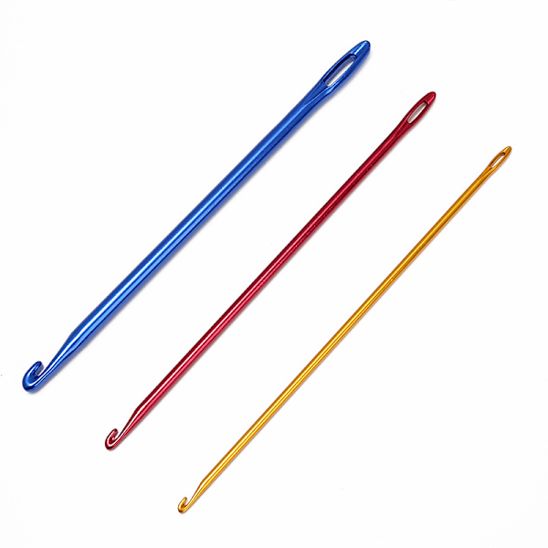 3 Delar Aluminium Tunisisk Afghansk Virknål Sticknål Handvävning Stickverktyg DIY