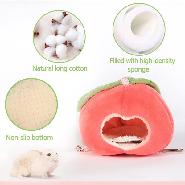 Apple Pink Pieni Lemmikin Talvikoti, Hamsterin Pesä, Pehmeä Irrotettava