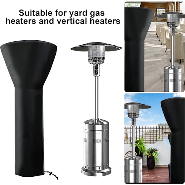 Svarta Utomhusvärmareöverdrag: Terrassvärmareöverdrag, Skyddande Överdrag, Terrassvärmareöverdrag, Terrassvärmareöverdrag (226*85*48cm)